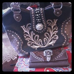 Country purse and matching wallet